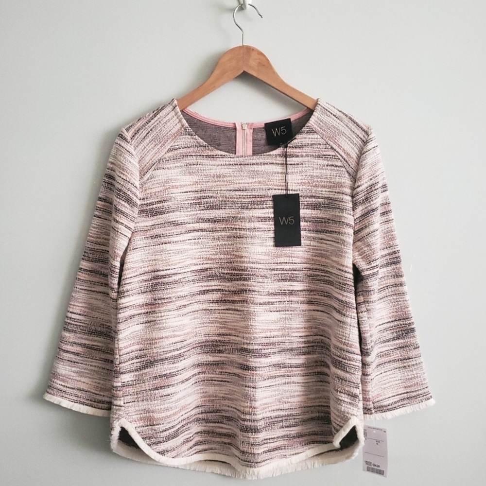 ANTHROPOLOGIE W5 TWEED TOP